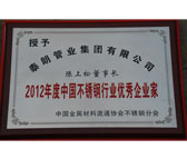 2012年中國不銹鋼行業優秀企業家
